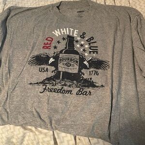 Sonoma Gray Freedom Bar Graphic Long Sleeve Shirt